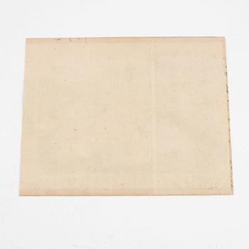 Oidentifierad konstnär, gouache på papper, shunga, troligen 1800-tal.