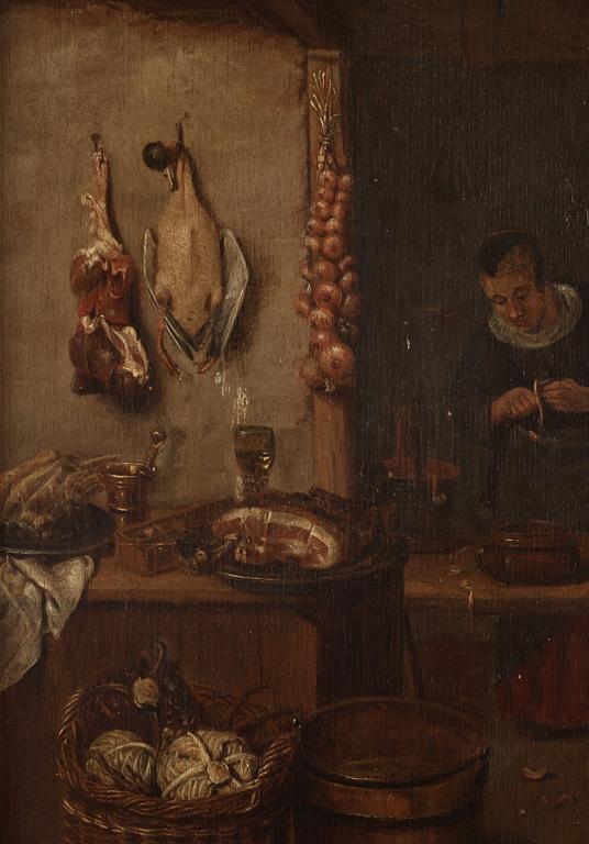 Quiringh Gerritsz. van Brekelenkam Attributed to, Kitchen interior.