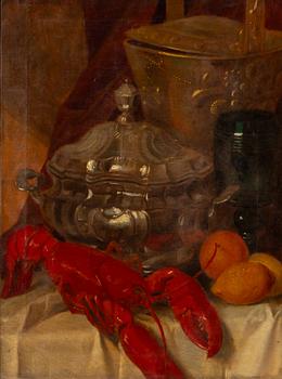 Okänd konstnär, 1800-tal, Stilleben med hummer.