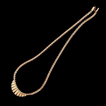 COLLIER, 18 k guld. Vikt ca 20 g.