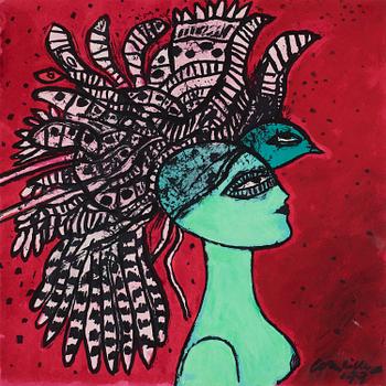 785. Beverloo Corneille, "Woman with Bird".