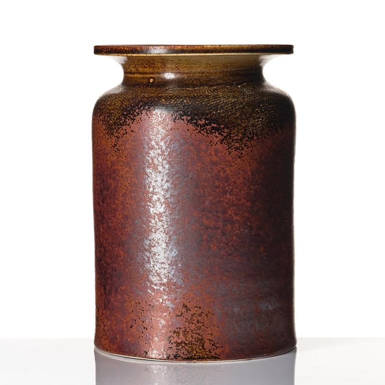 Stig Lindberg, a stoneware vase, Gustavsberg studio, Sweden 1976.