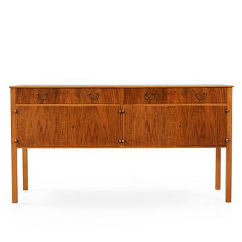 Josef Frank, A Josef Frank walnut and burrwood sideboard, Svenskt Tenn, before 1985.