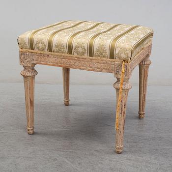 A late 18th century Gustavian stool by Johan Lindgren.