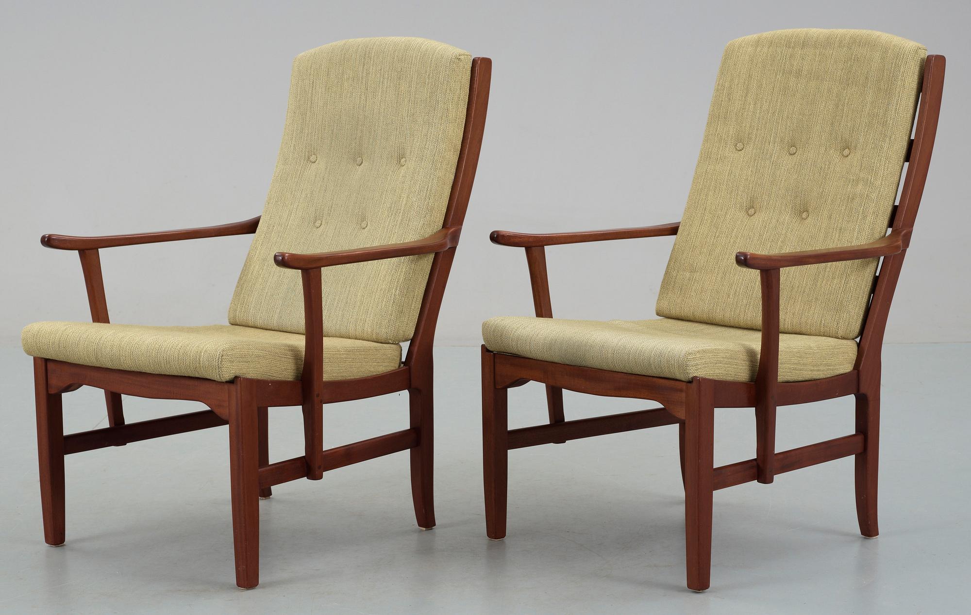 FÅTÖLJER, ett par, "Ulfåsa", Carl Malmsten, Bodafors.