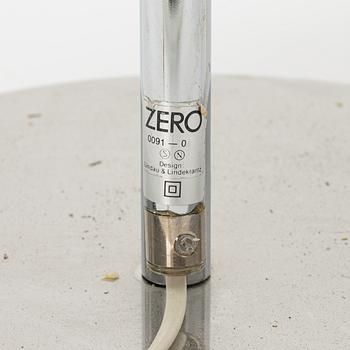Börge Lindau & Bo Lindercrantz, a 'Zero' table lamp and 'Zero' floor lamp, late 20th century.