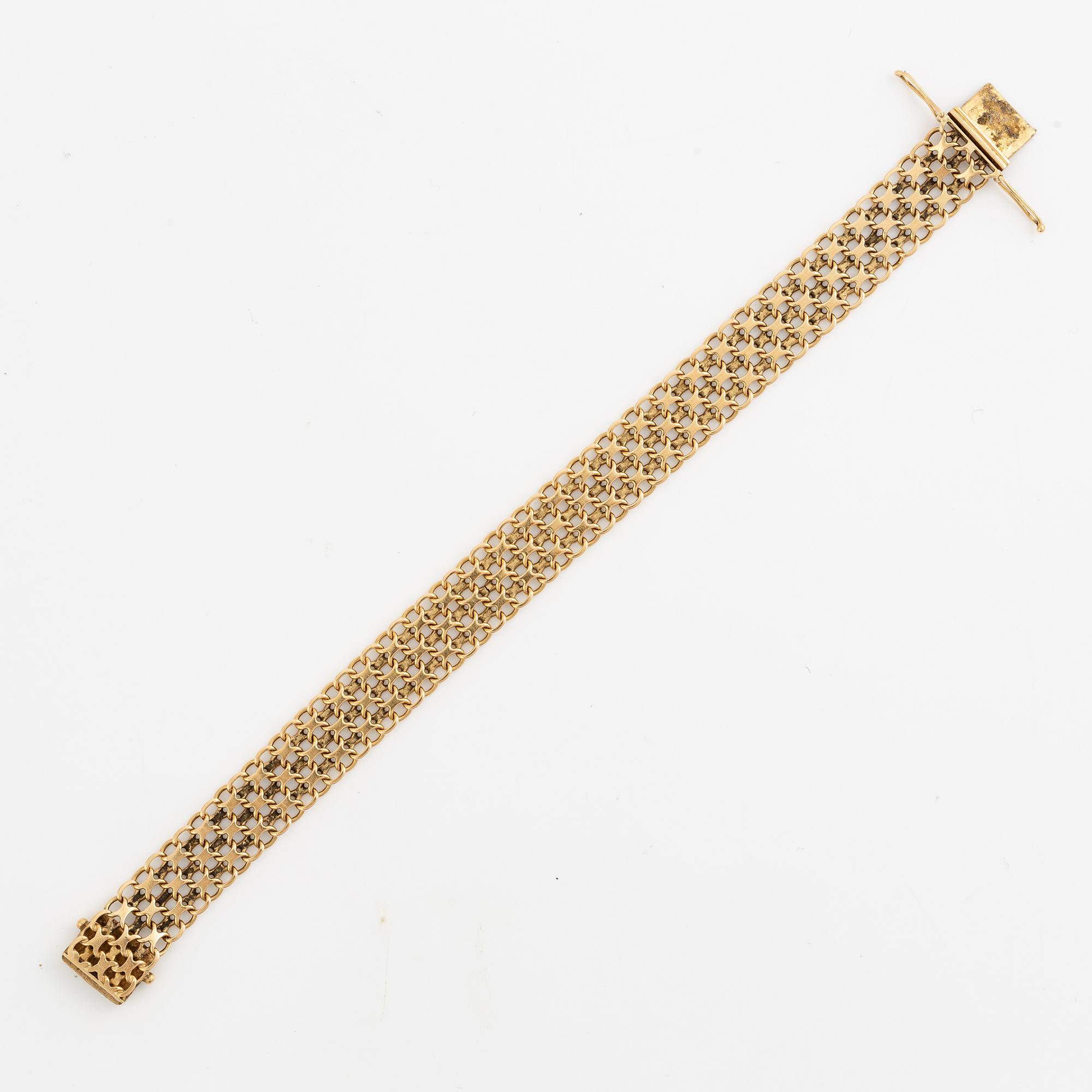 Arm bracelet, 18K gold, x-link.