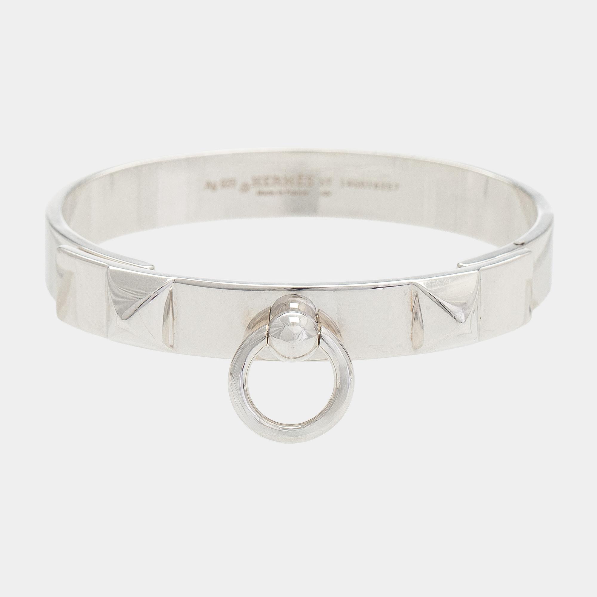 Hermès, armband, sterling silver, "Collier de Chien".