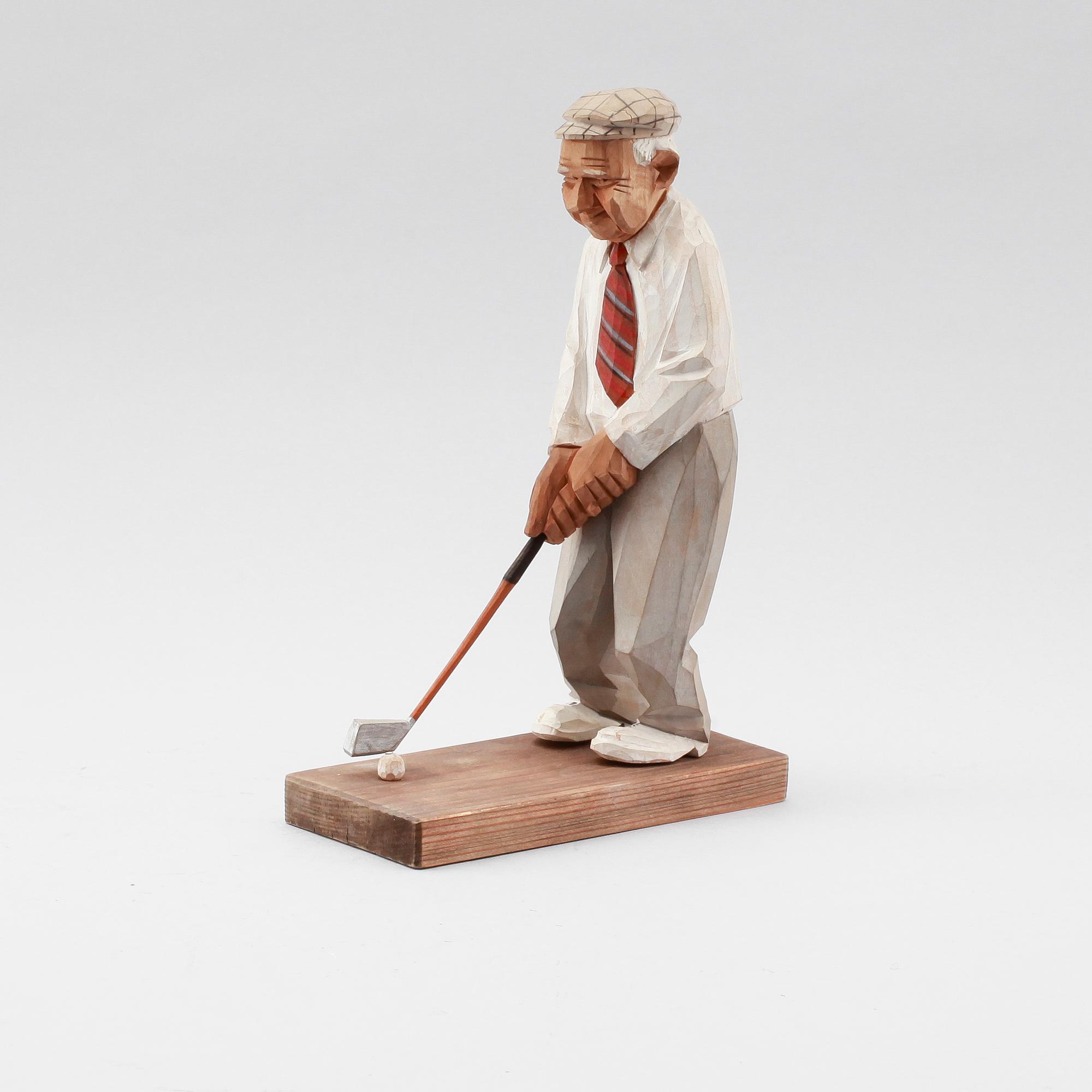 FIGUR, skuret trä, Carl-Olof Trygg, 1955.