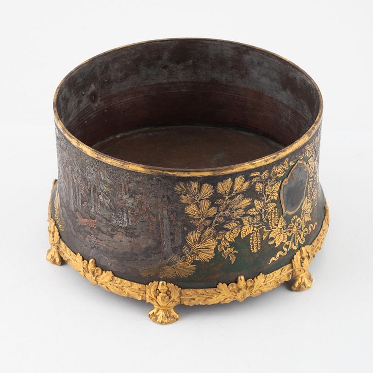 A Swedish Art Nouveau Flower Pot, signed by Carl Hjalmar Norrström 1918.