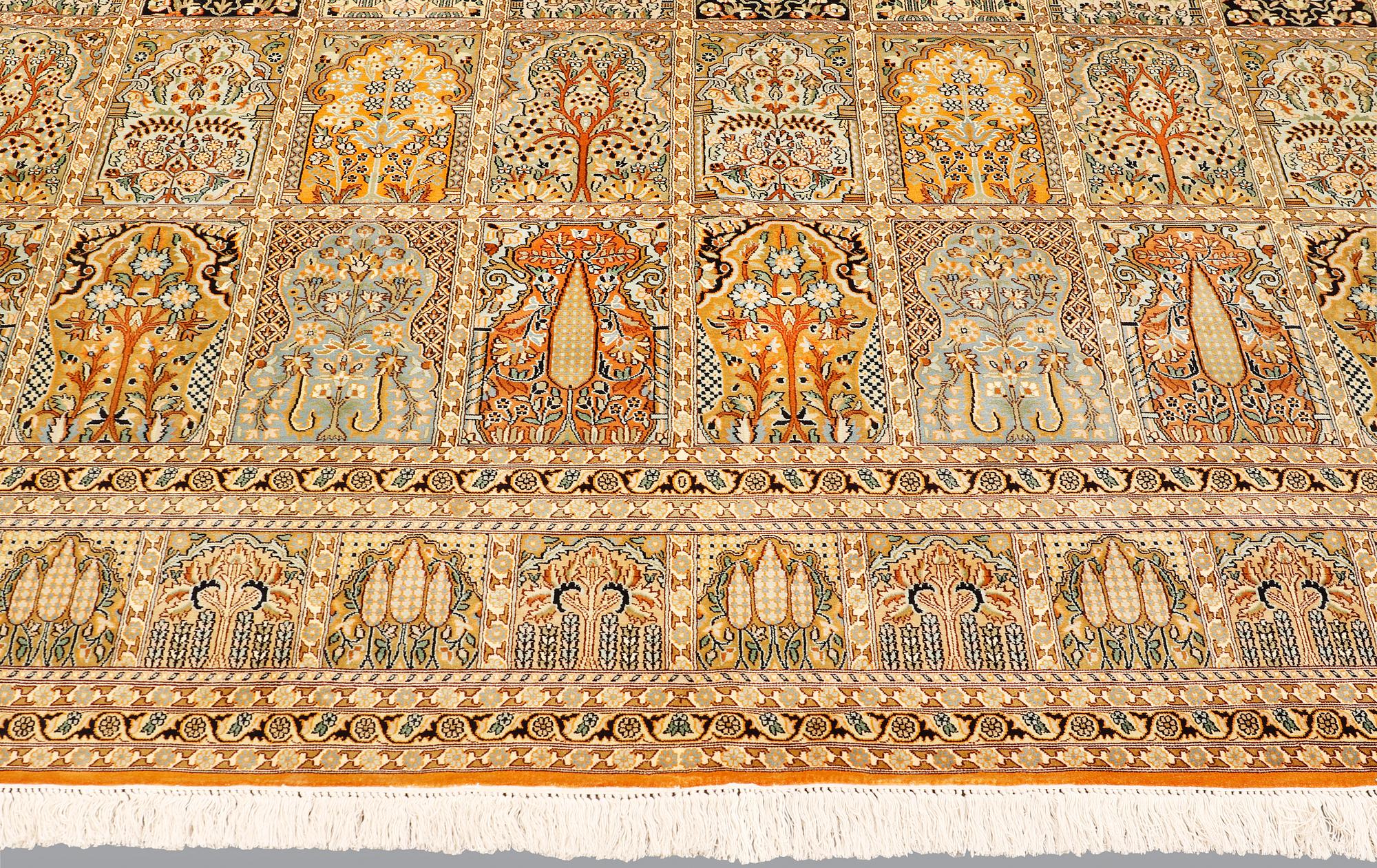 A carpet Silke Kashmir, sk 24X24, ca 372 x 272 cm.