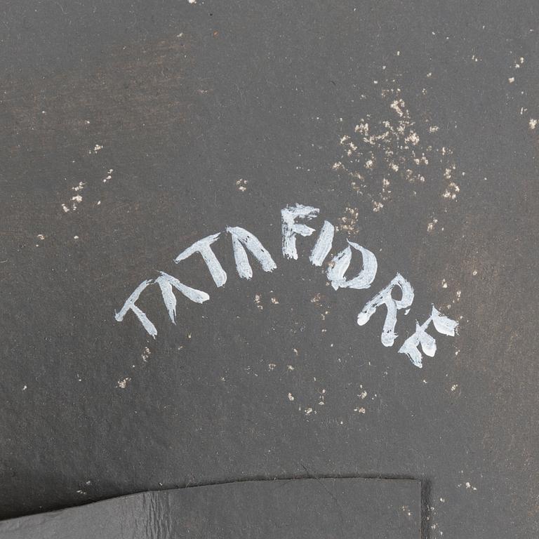 ERNESTO TATAFIORE, mixed media on panel. Signed Tatafiore.