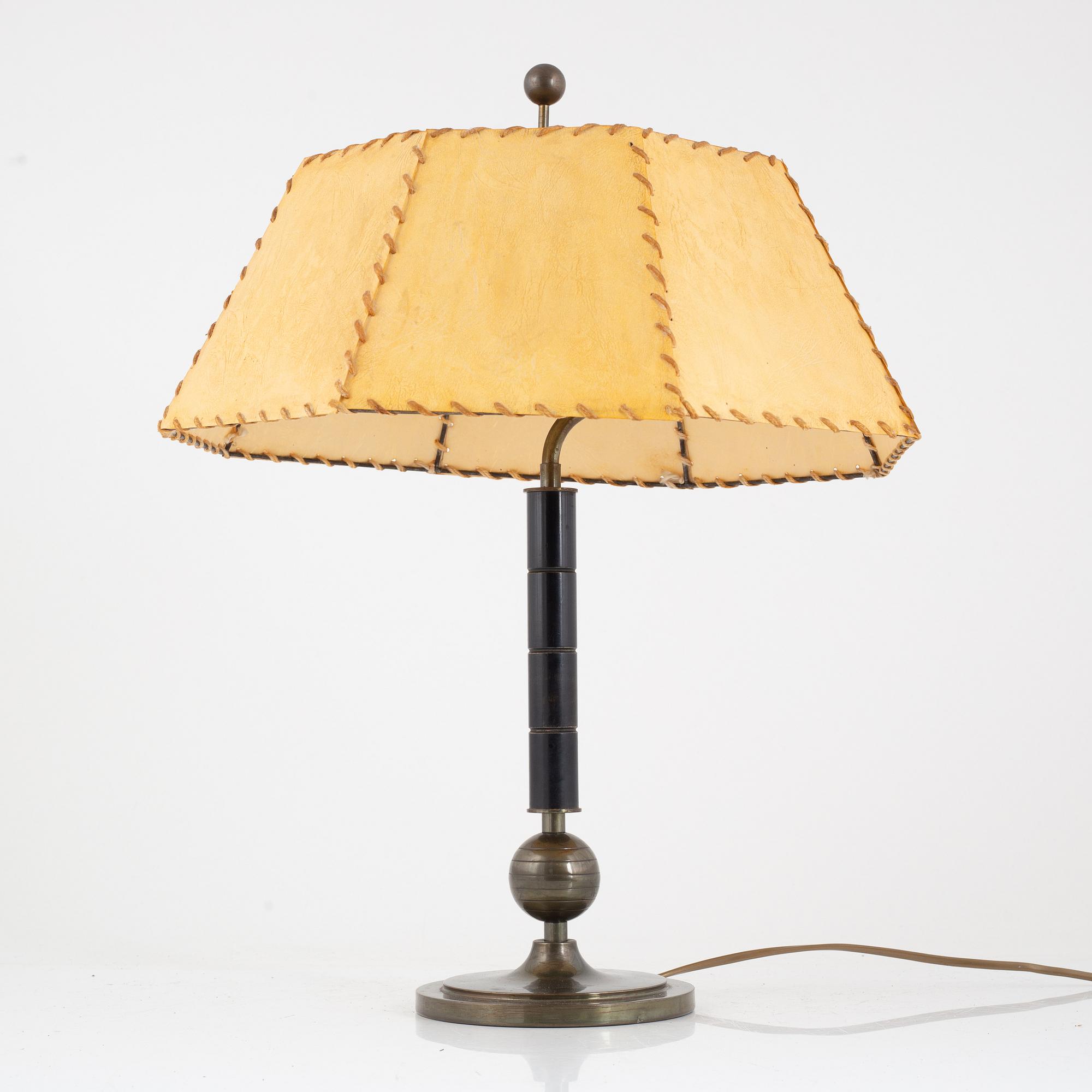 Harald Notini, bordslampa, modell "15008", Arvid Böhlmarks Lampfabrik, 1930-tal.