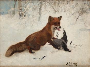 Bruno Liljefors, Fox and crow.