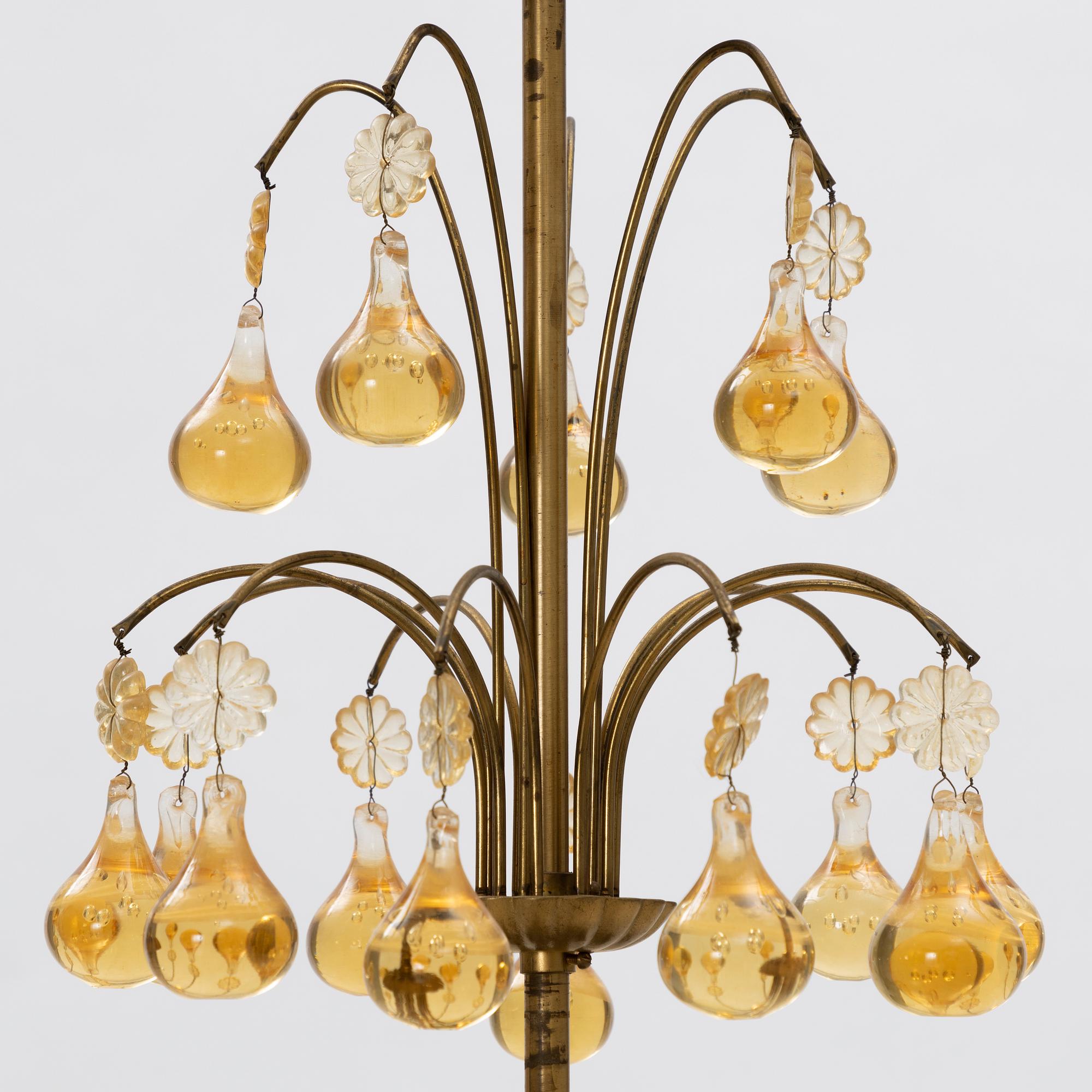 A Swedish Grace ceiling lamp, 1920's.