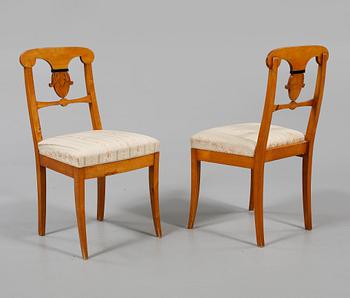 STOLAR, 4 st, Karl Johan och Karl Johan-stil, 1800 och 1900-tal.