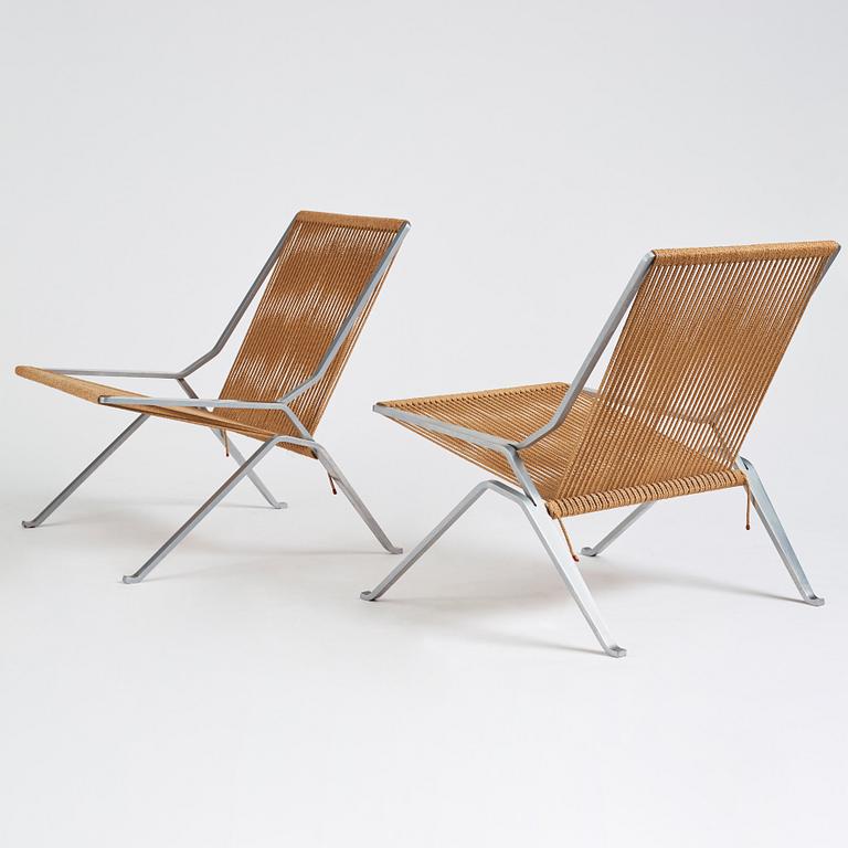 Poul Kjaerholm, a pair of 'PK 25' easy chairs, 'The Element Chair', edition E Kold Christensen, Denmark ca 1962.