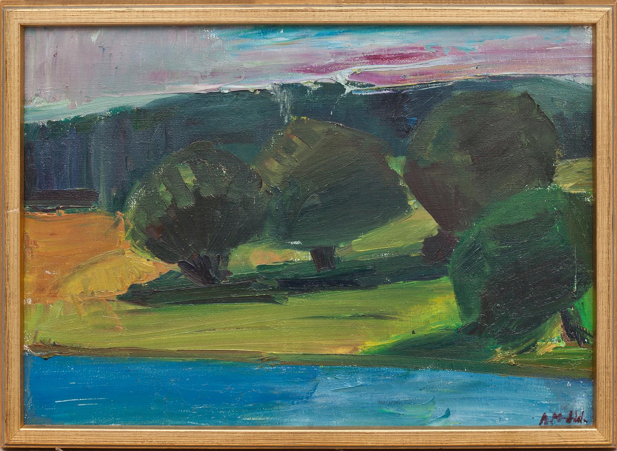 ASTRID MUNTHE-DE WOLFE, olja på duk, signerad.