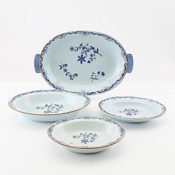 Service set, approximately 92 pieces "Ostindia" Rörstrand earthenware, second half of the 20th century.