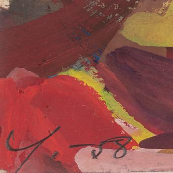 ADJA YUNKERS, gouache, signed and dated 1958.