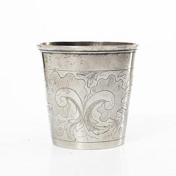 A silver beaker, Northern Europe, 18th century.