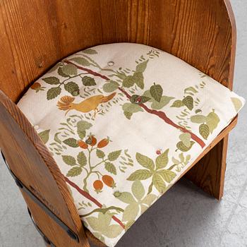 A pine easy chair by Åby Möbelfabrik, 1940s.