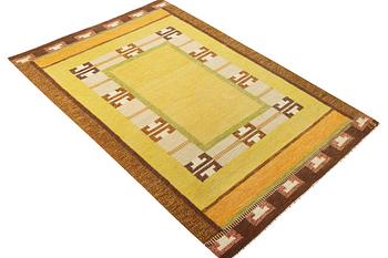Ingegerd Silow, a flat weave carpet, signed IS, c. 200 x 136 cm.