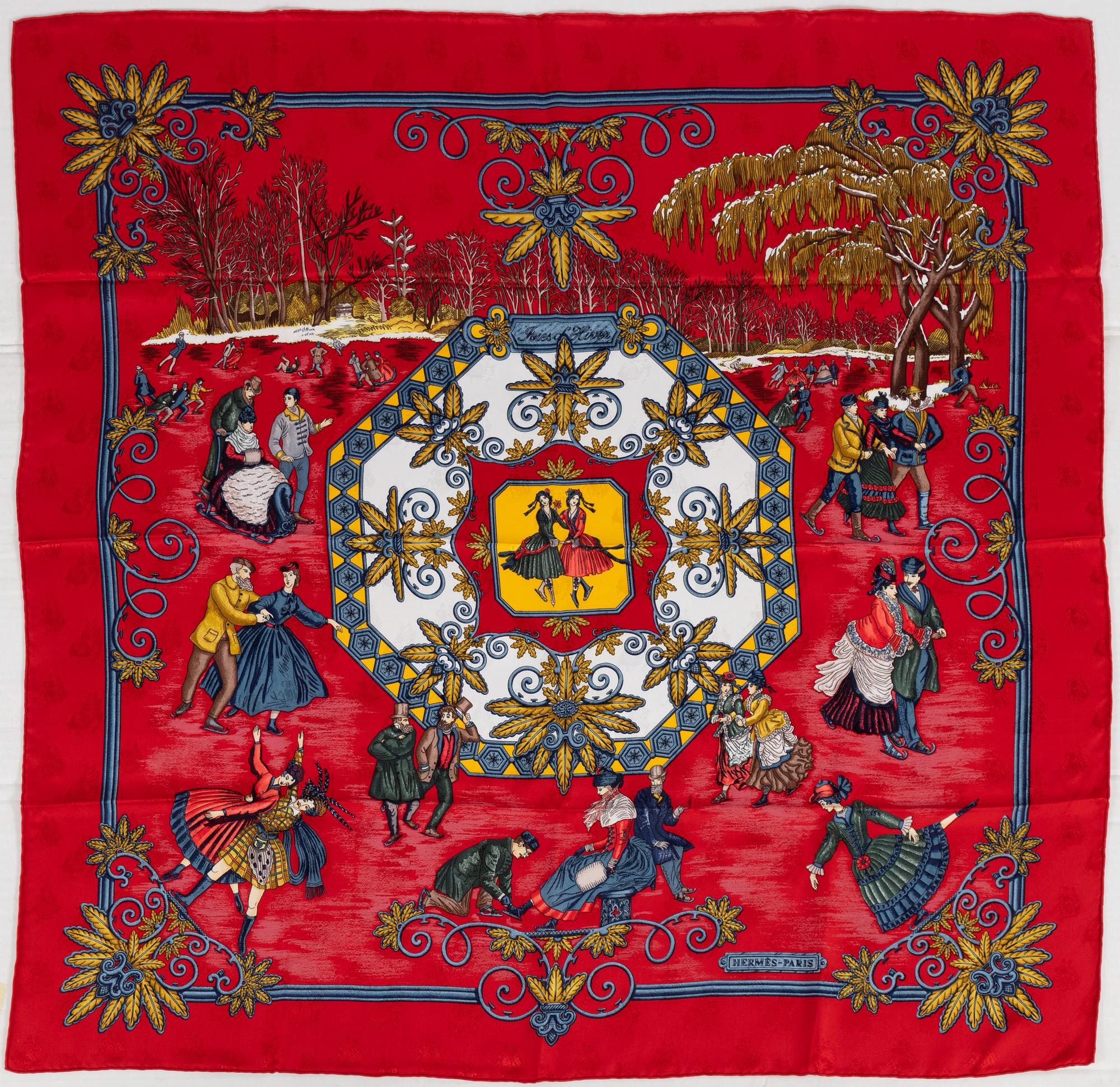 Hermès, scarf, "Joies d'Hiver".
