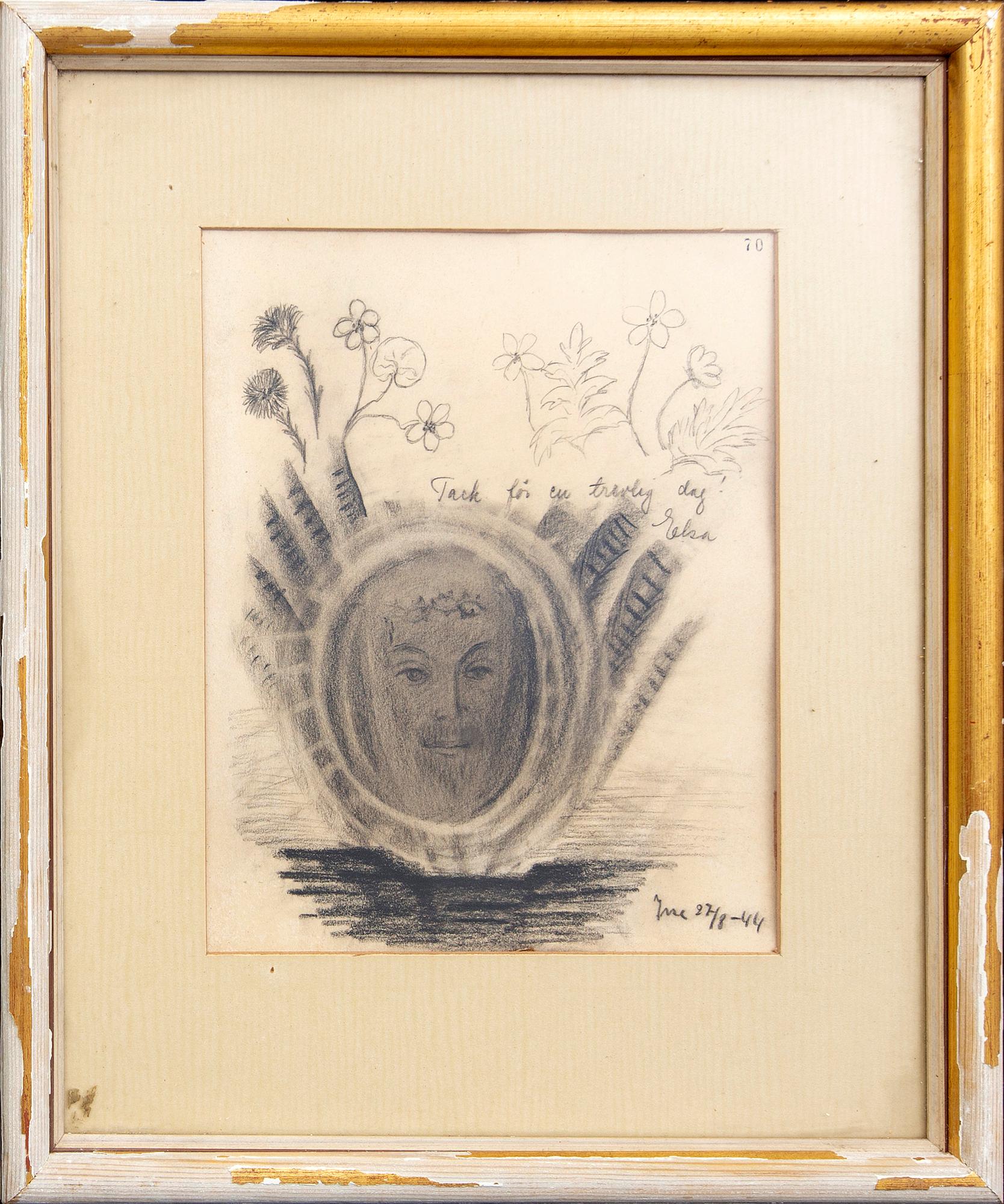 Esaias Thorén, two drawings, signed -34 & -44.