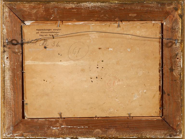 REINHOLD NORSTEDT, olja på pannå, stämpelsign efter konstnärens död.