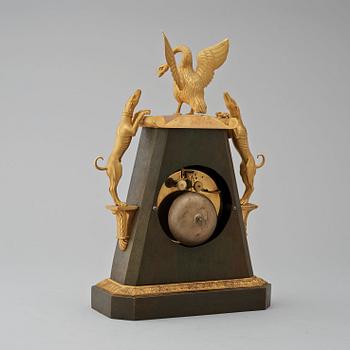 A Swedish Empire early 19th century mantel clock by J. E. Callerström, master 1817.