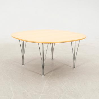 Bruno Mathsson & Piet Hein, coffee table "Supercircle" for Fritz Hansen, Denmark late 20th century.