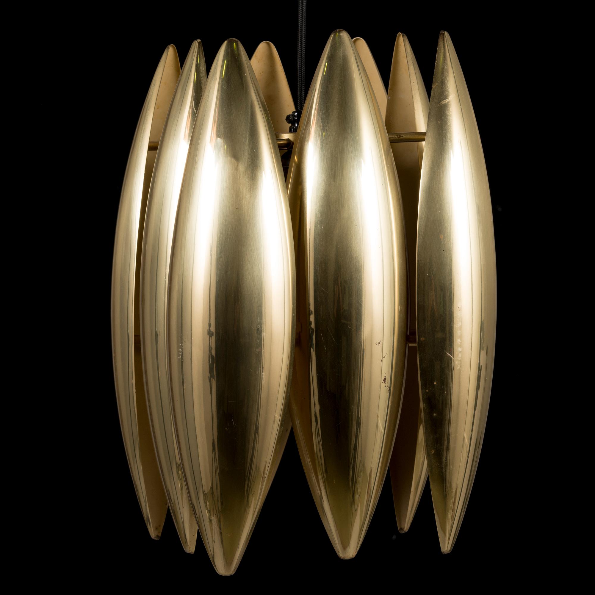 JO HAMMERBORG, taklampa, "Kastor", Fog & Mörup, Danmark, 1900-talets andra hälft.