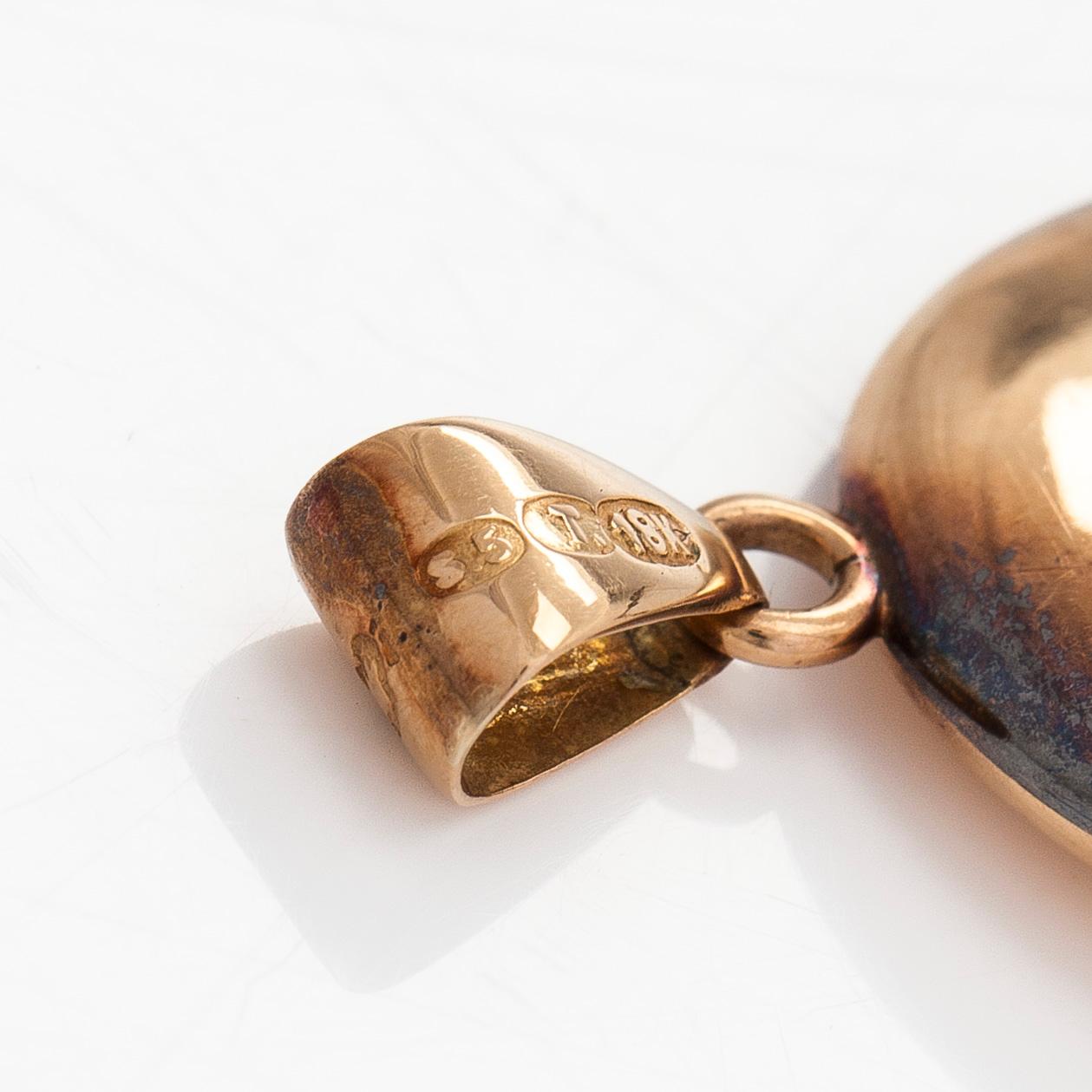 Medaljonki, 18K kultaa, Tampere 1923.