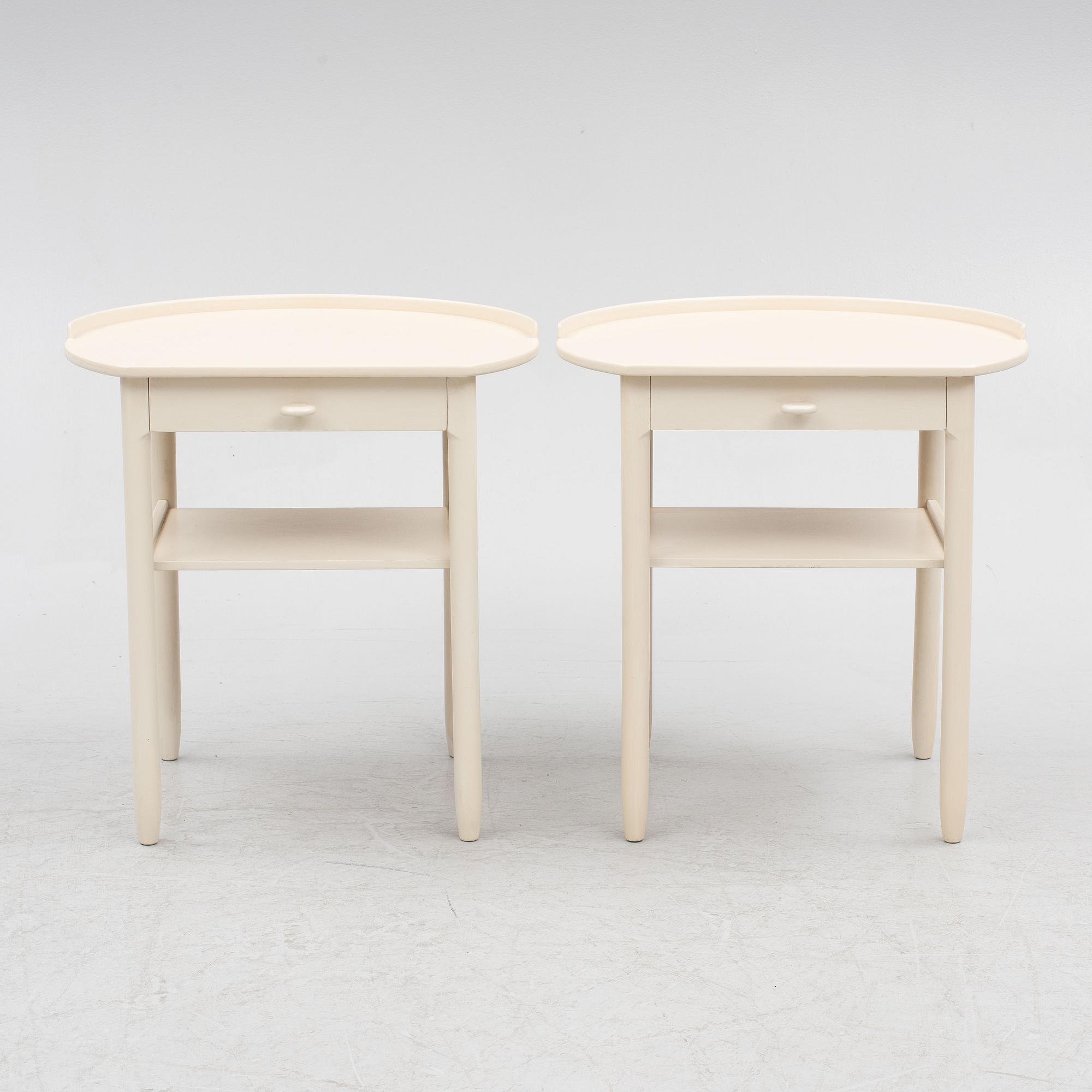 Sven Engström and Gunnar Myrstrand, a pair of bedside tables, Bodafors 1960s.