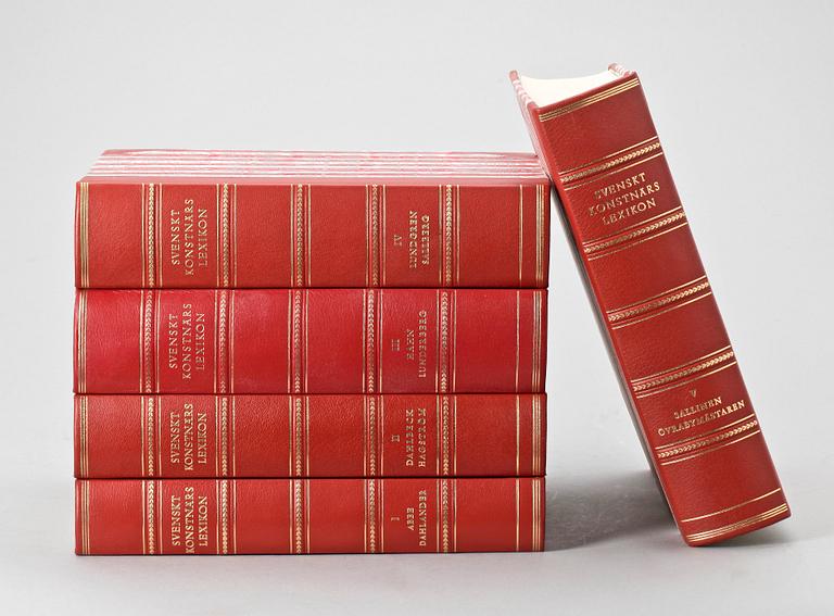 BÖCKER, 5 band, Svenskt konsnärslexikon, Allhems förlag, Malmö.