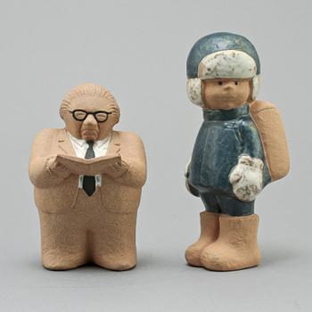 FIGURINER, 2 st, stengods, Lisa Larson, Gustavsberg, 1900-talets andra hälft.