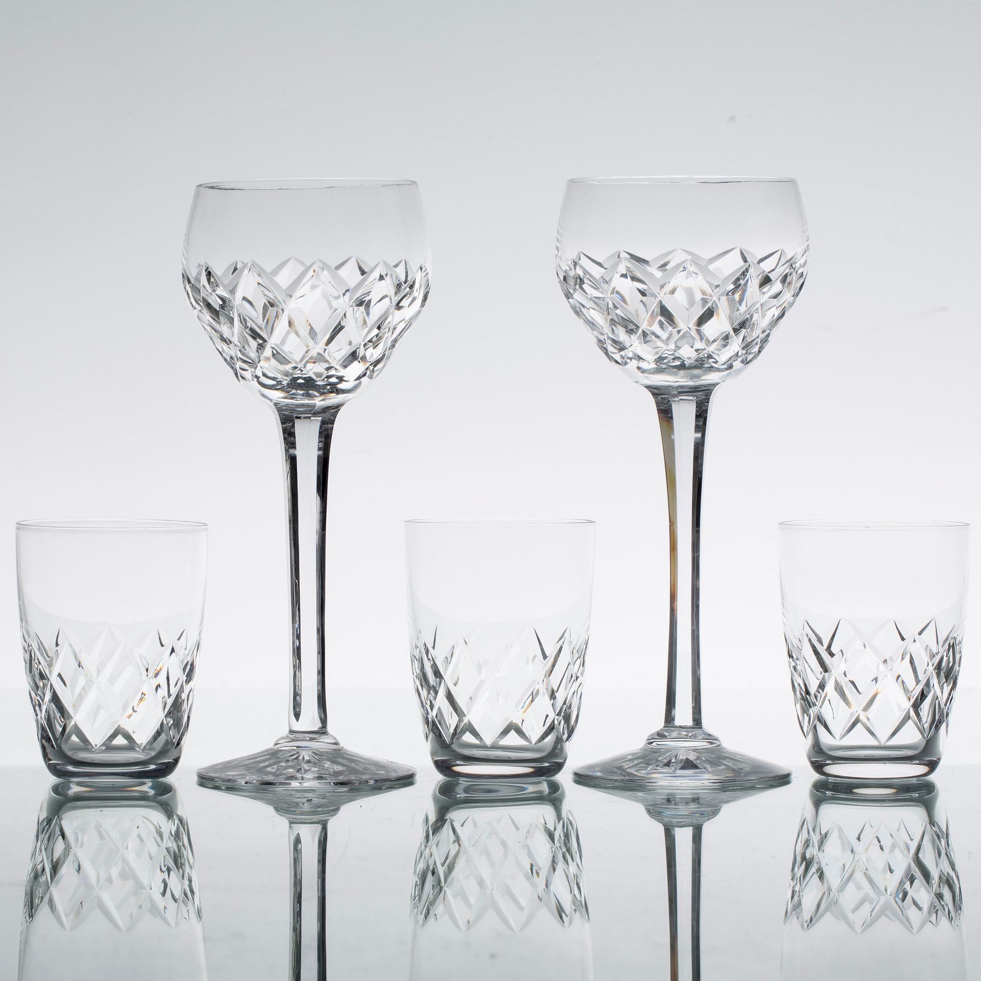 GLASSERVIS, 17 delar, 1900-tal.