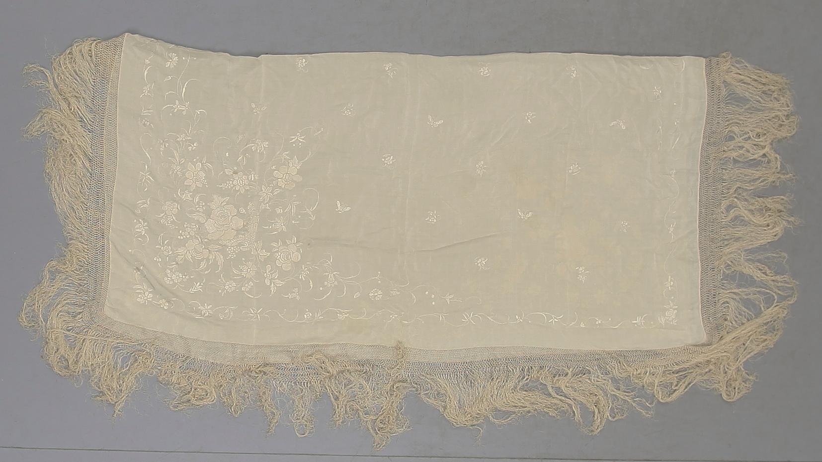 FLYGELDUK, siden, 1800-tal.