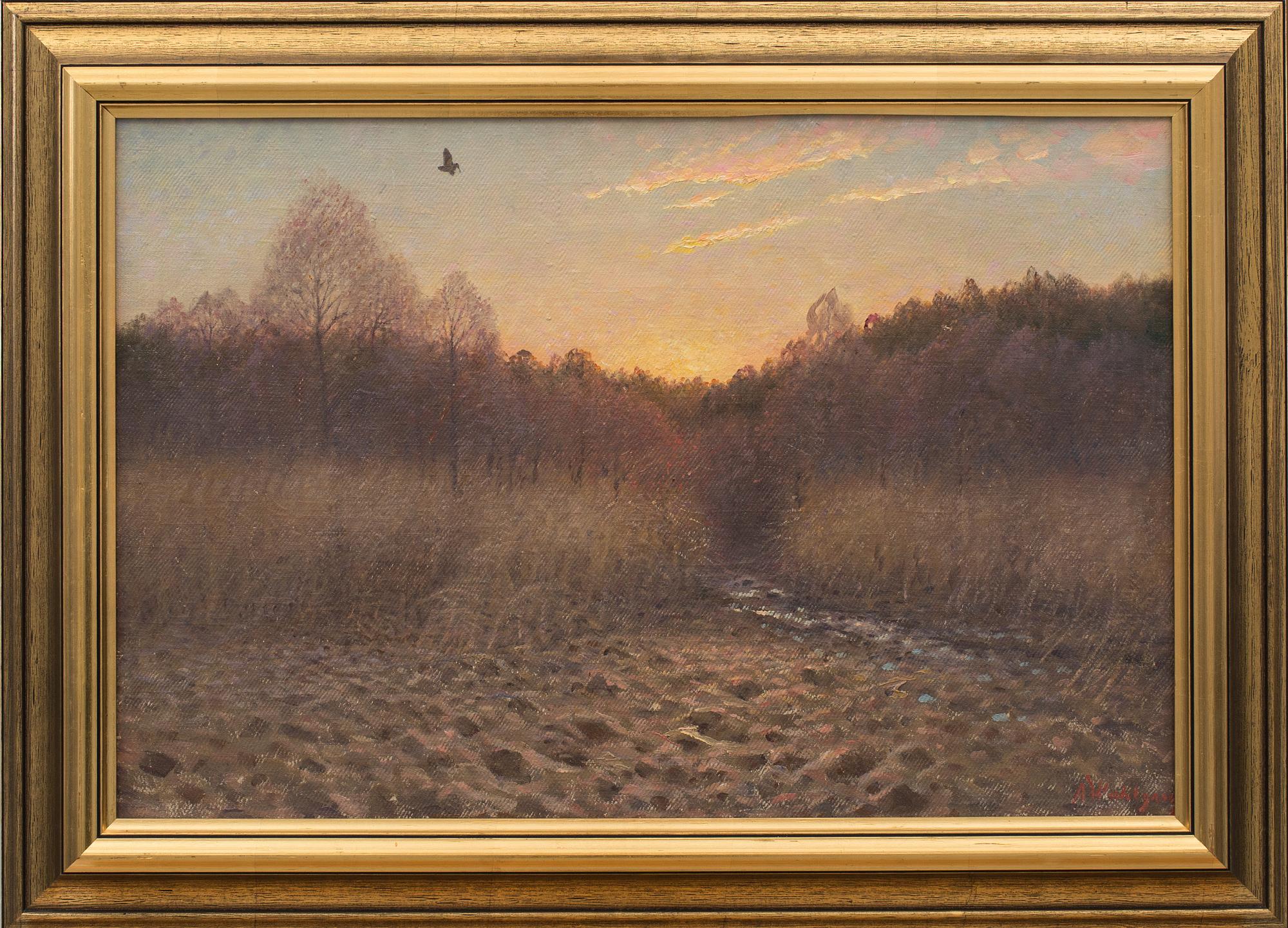 ANDERS WAHLGREN, oljemålning på duk, signera.