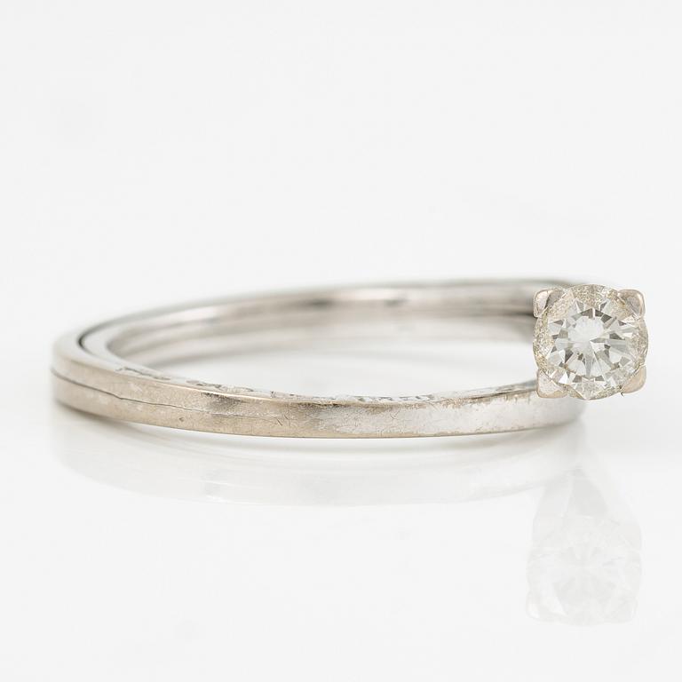 Ring, Sandström & de Wit, 18K white gold with brilliant-cut diamond 0.25 carat.