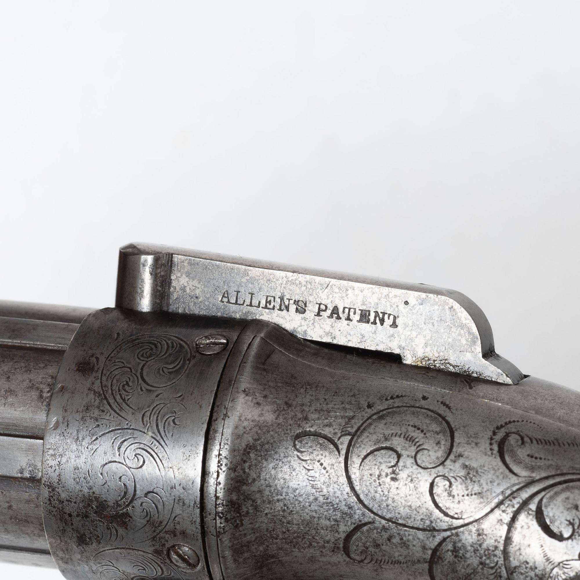 A percussion revolver, Allen & Thurber, mid-19th century.