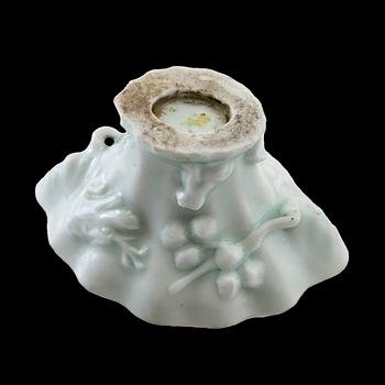 Wine tasting bowl porcelain, blanc-de-chine, China, 19th century.