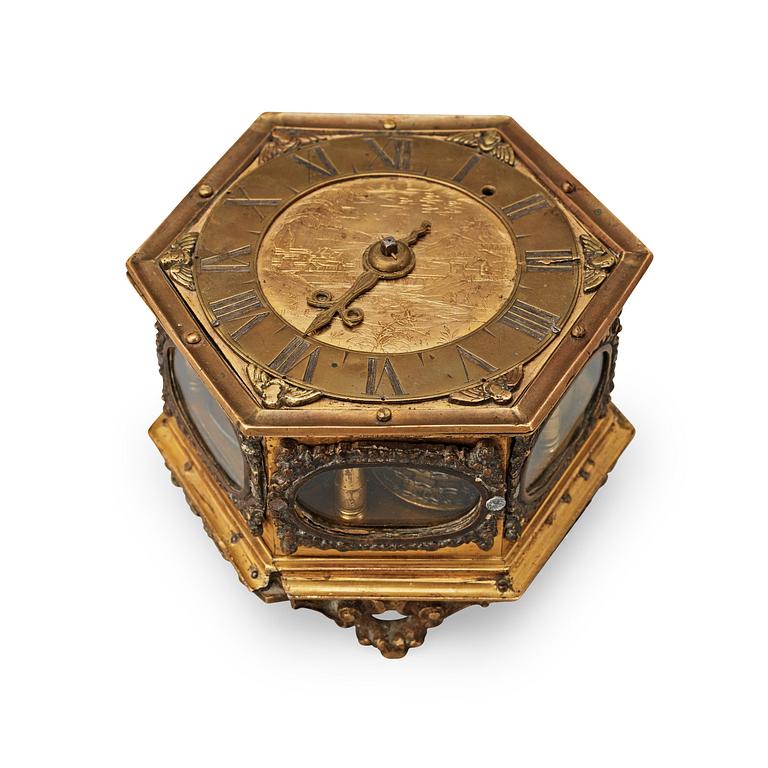 A Baroque 17th century table clock.