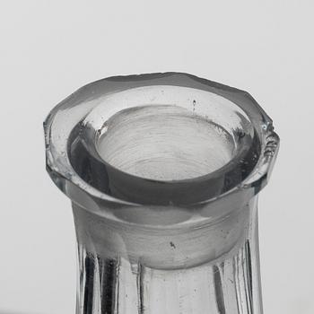 Karaffer, ett par, glas, Sverige, Empire, omkring år 1800.