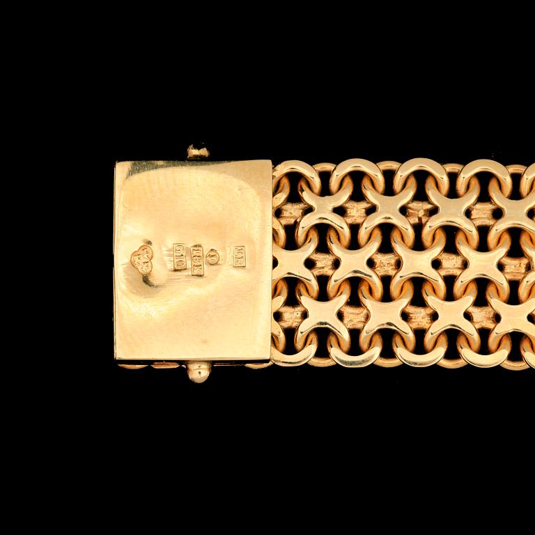 ARMBAND, 18k guld. Sverige, 1981. Vikt 41g.
