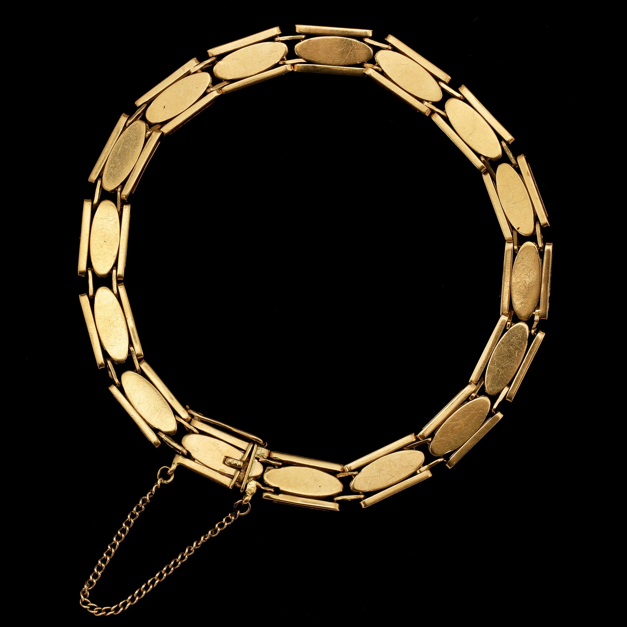 ARMLÄNK, 18k guld, Helsingborg, 1912. Vikt 20 g.