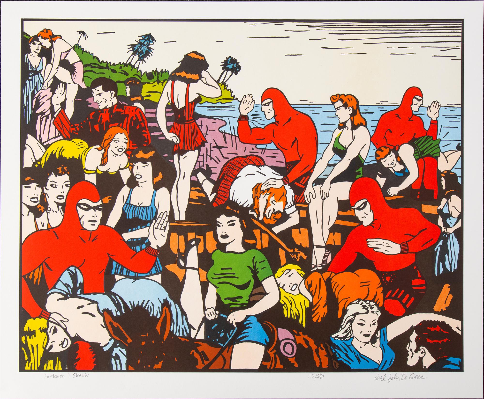 CARL JOHAN DE GEER, litograph in color, signed and numbered 117/290.