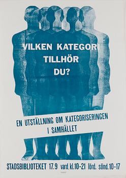 POLITISKA AFFISCHER, 7 st, varierade trycktekniker, 1968-1979.