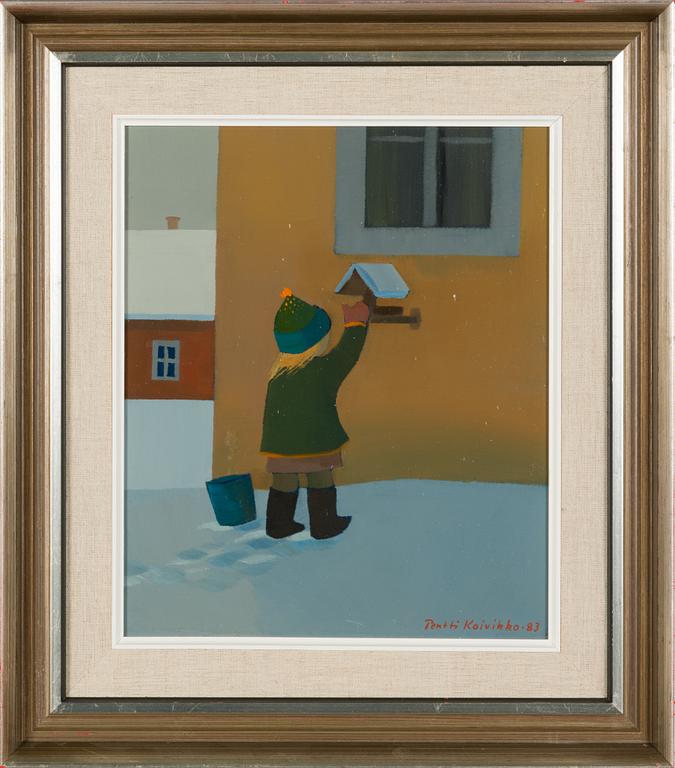 Pentti Koivikko, olja på pannå, signerad och daterad -83.